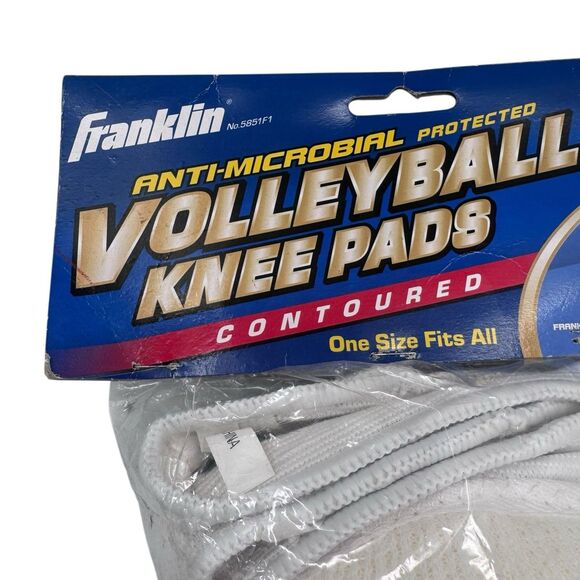 Franklin Athletic Volleyball Knee Pads White One Sz Adult Vintage Fast Shipping - Picture 5 of 9